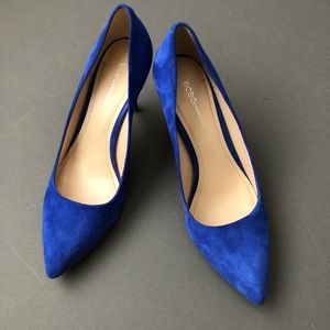 BCBG Blue Suede Heels